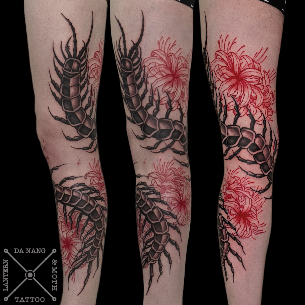 Centipede-leg-sleeve-Da-Nang-tattoo-shop