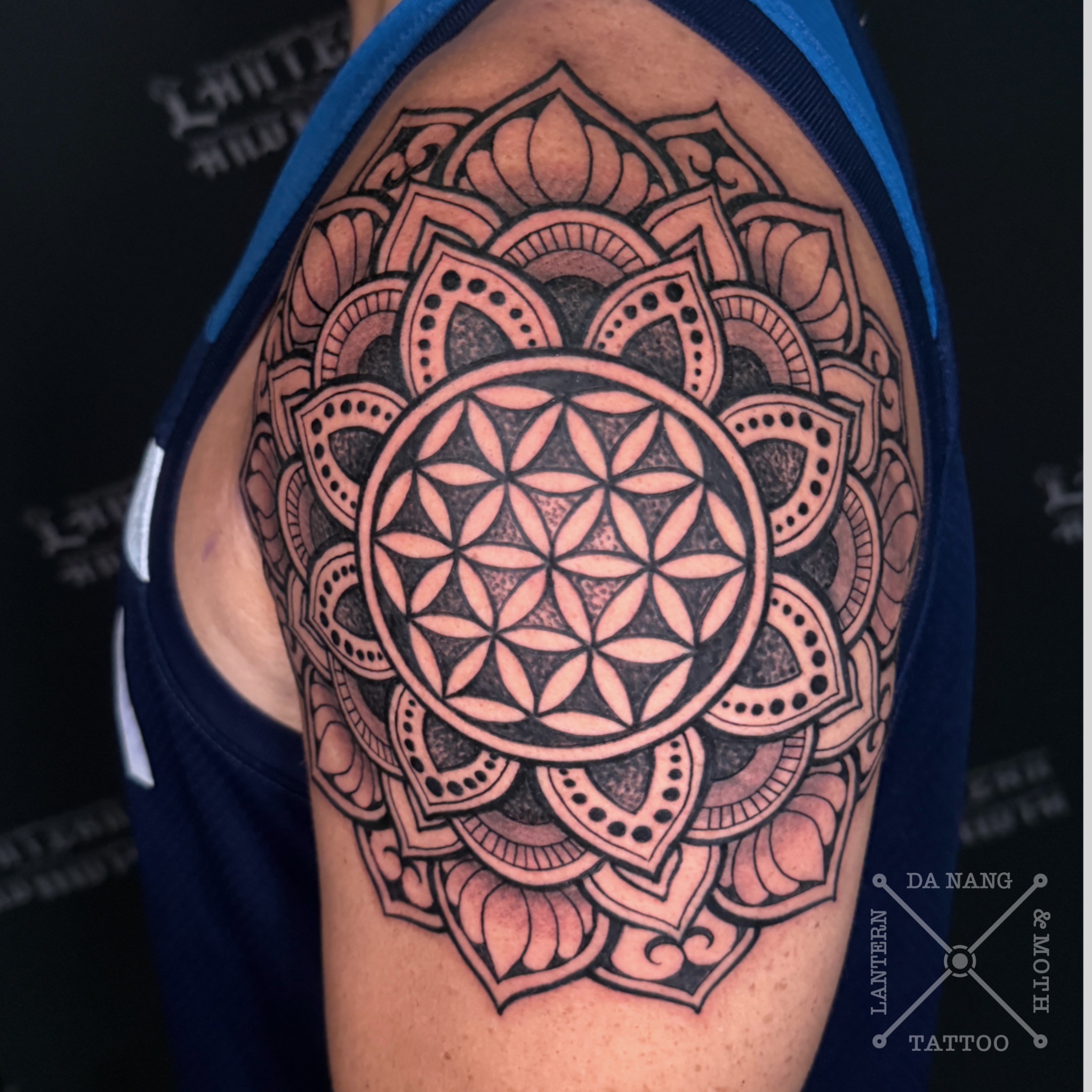 Mandala-design-Lantern-and-Moth-Tattoo-Da-Nang