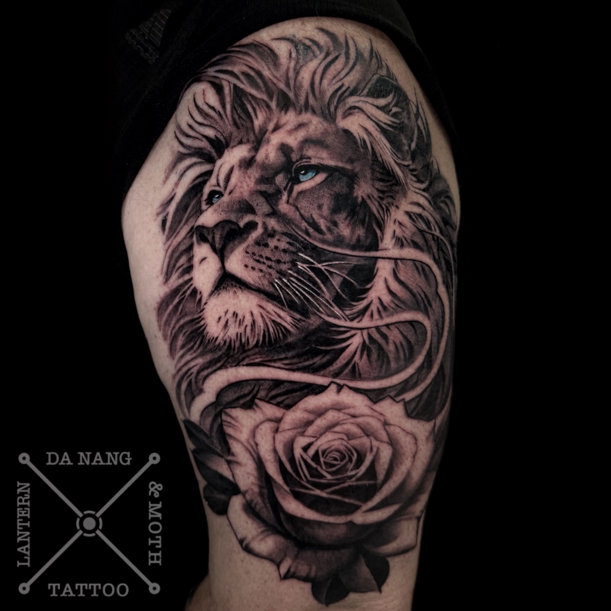 Realistic-Black-and-Grey-Lion-Tattoo-by-Da-Nang-Tattoo-Artist-at-Lantern-and-Moth-Tattoo-shop