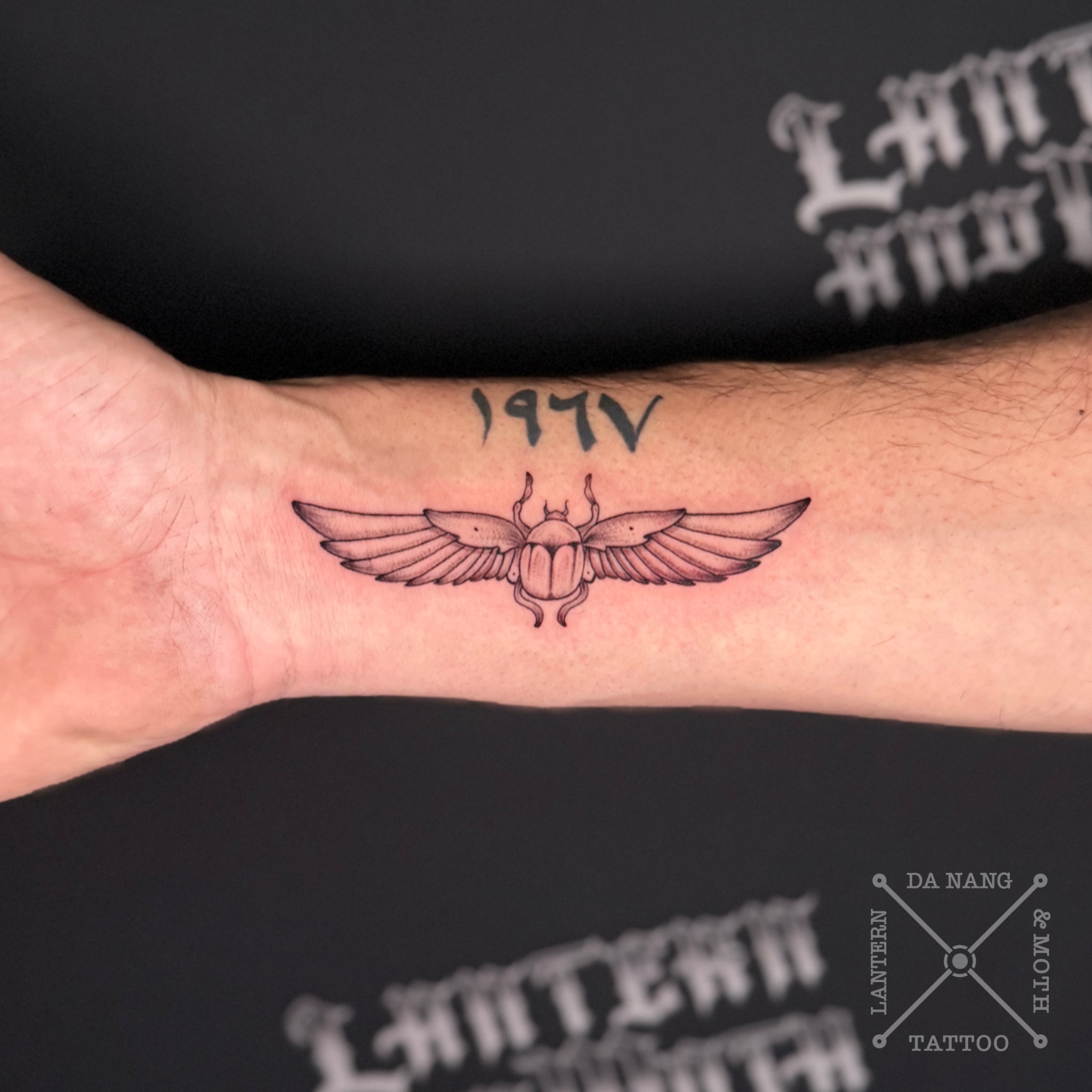 Scarab-design-Lantern-and-Moth-Tattoo-Da-Nang-Vietnam