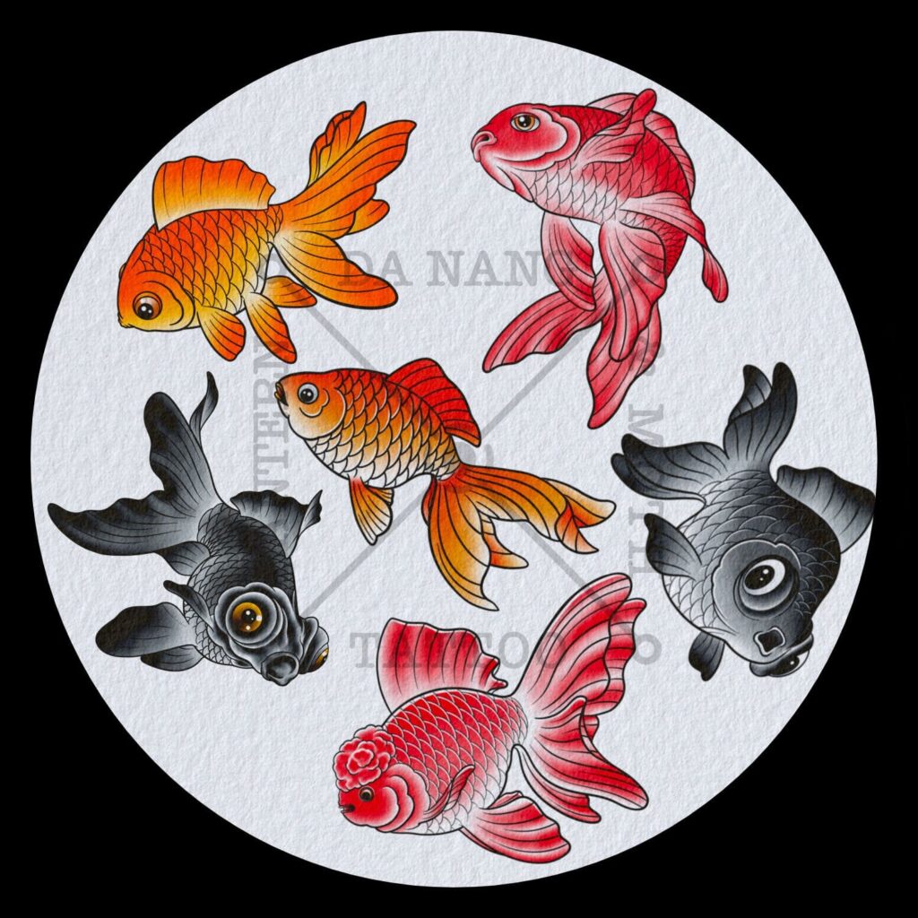 Professional tattoo flash sheet with creative tattoo designs from a tattoo shop in Da Nang Vietnam.