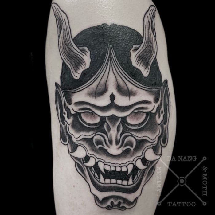 Hanya_mask tattoo by best da-nang tattoo studio