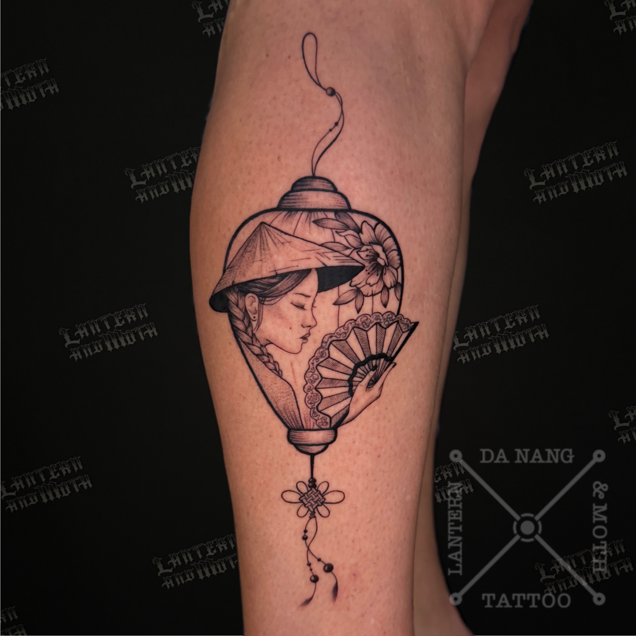 Vietnamese-lantern-and-girl-tattoo