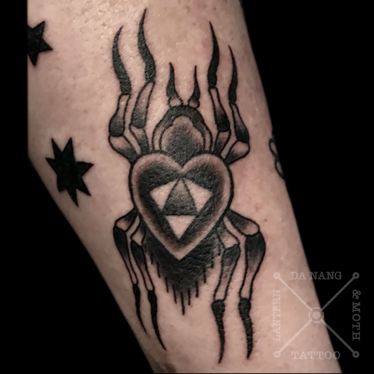 Trad spider tattoo
